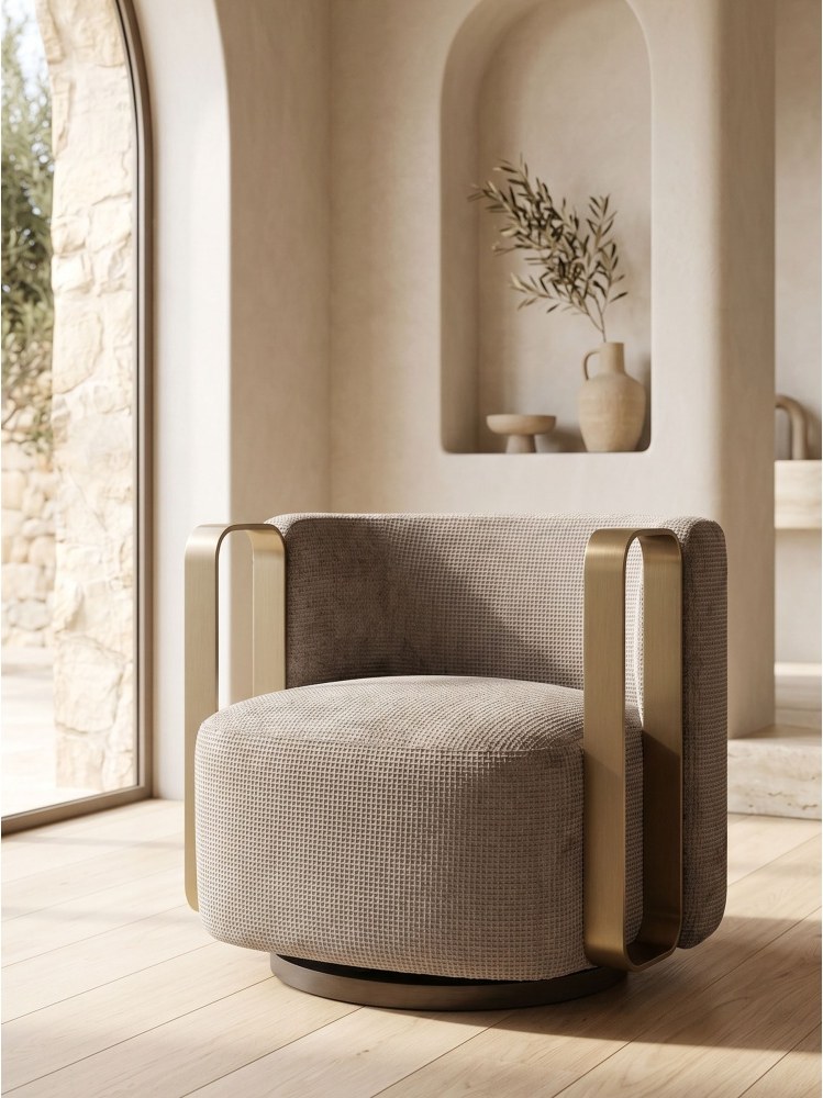 Fauteuil Ouvea dans une alcôve en enduit naturel
