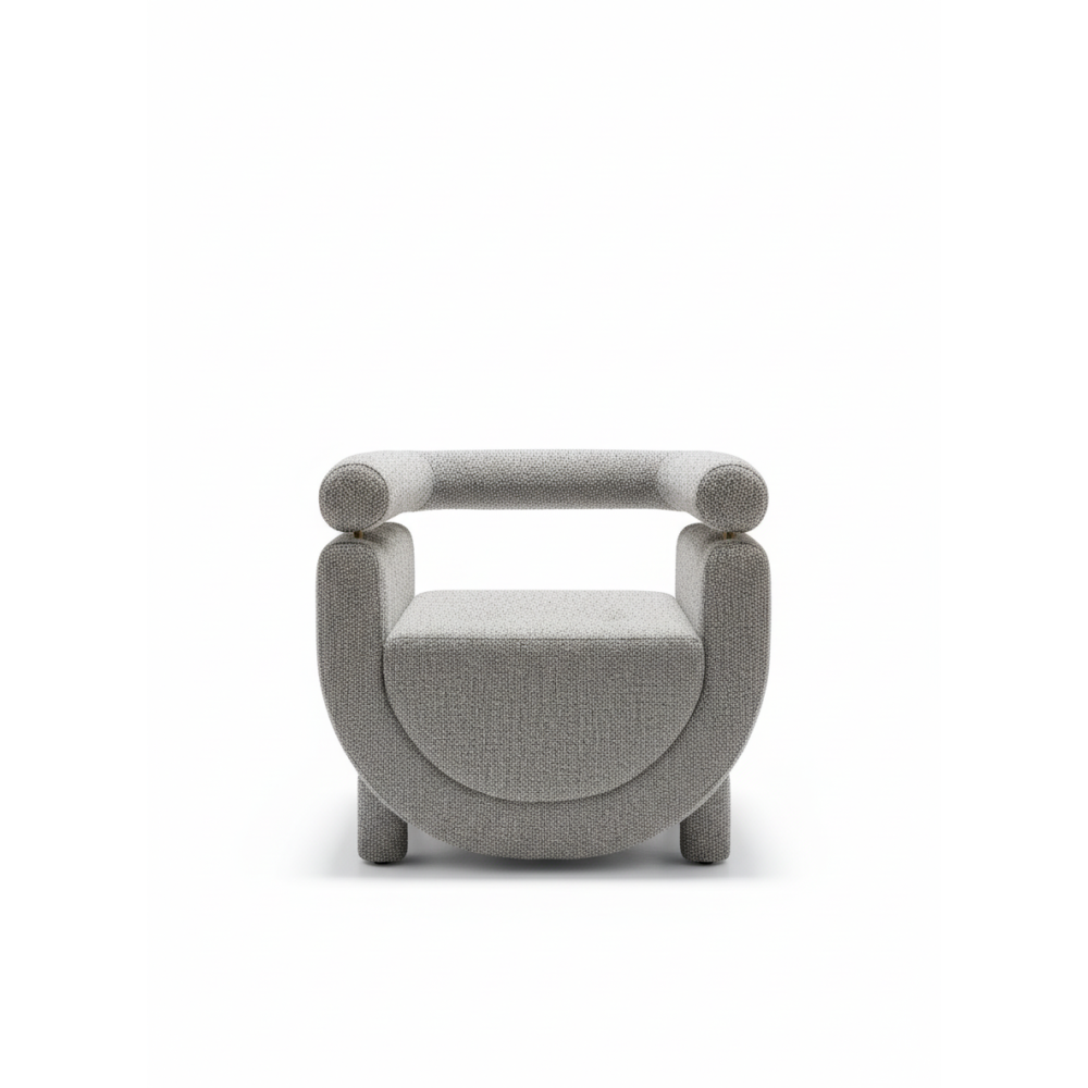 Fauteuil Kairo en tissu bouclé